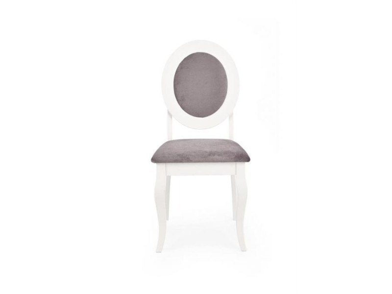 Krzesło BAROCK białe/szare 840052