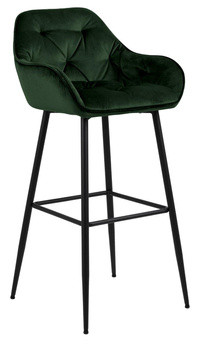Krzesło barowe Brooke VIC zielone glamour 82069