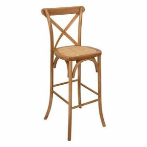 KRZESŁO BAROWE Isak Z DREWNA DĘBOWEGO naturalne ergonomiczne 517157