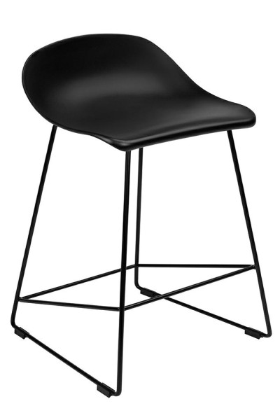 Krzesło barowe ROLF czarne 66 cm - polipropylen, metal 326261