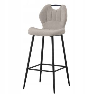 Krzesło barowe tapicerowane do wyspy Aria 3D H121 taupe 1000653