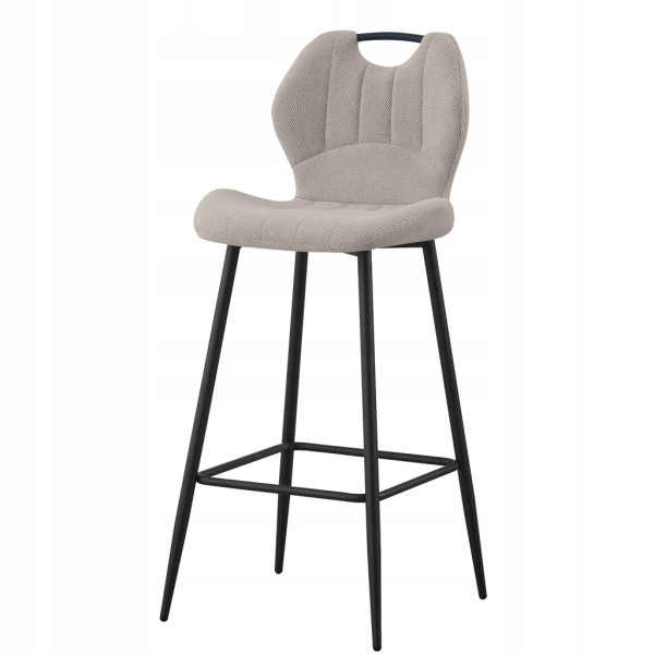 Krzesło barowe tapicerowane do wyspy Aria 3D H121 taupe 1000653