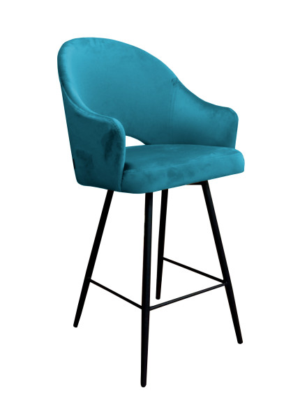 Krzesło barowe Velvet czarna p 120405