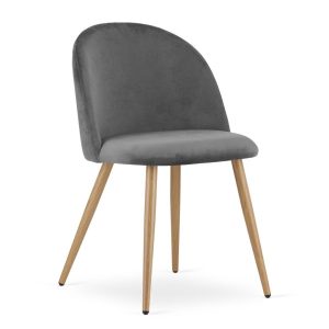 Krzesło BELLO – aksamit ciemnoszare x 1 204440 Krzesło BELLO – aksamit ciemnoszare x 1 204440