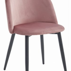 Krzesło BELLO – aksamit ciemny róż / nogi czarne x 1 204472 Krzesło BELLO – aksamit ciemny róż / nogi czarne x 1 204472