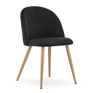 Krzesło BELLO – aksamit czarne x 1 204441 Krzesło BELLO – aksamit czarne x 1 204441