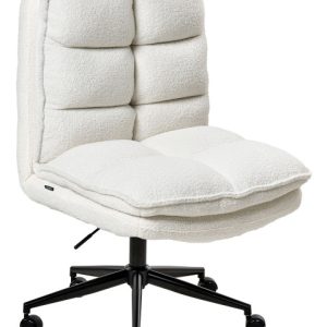 Krzesło biurowe ADDISON Boucle Biały 735880