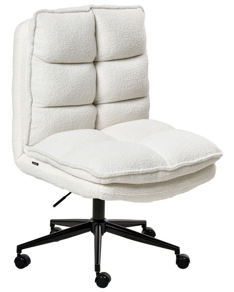 Krzesło biurowe ADDISON Boucle Biały 735880