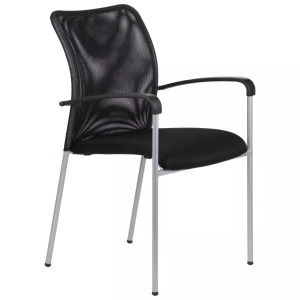 Krzesło biurowe HN-7501 czarne/aluminium 640087