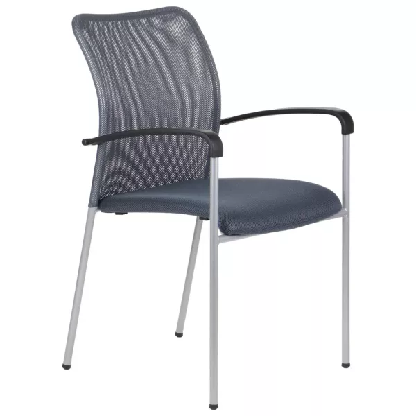 Krzesło biurowe HN-7501 szare/aluminium 640084