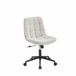 Krzesło biurowe obrotowe COMFI regulowane beżowe sztruks nowoczesne 897563 Krzesło biurowe obrotowe COMFI regulowane beżowe sztruks nowoczesne 897563