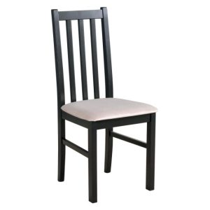 Krzesło BOS 10 w kolorze Czarnym z Beżowym Tapicerowanym Siedziskiem 828777 Krzesło BOS 10 w kolorze Czarnym z Beżowym Tapicerowanym Siedziskiem 828777