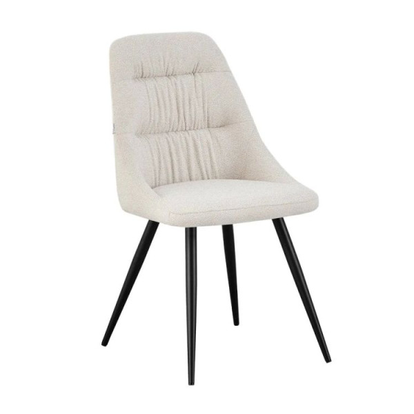 Krzesło boucl'e QUERCIA beżowe Retro Bliss 755835