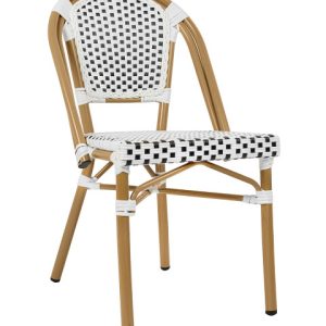 Krzesło CAFE PARIS białe rattan 260112 Krzesło CAFE PARIS białe rattan 260112