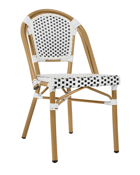 Krzesło CAFE PARIS białe rattan 260112