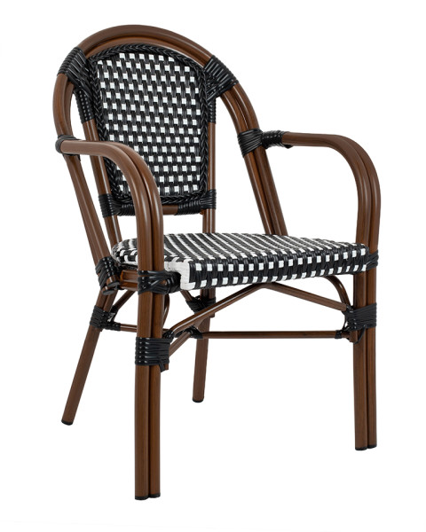 Krzesło CAFE PARIS brązowe rattan 183998