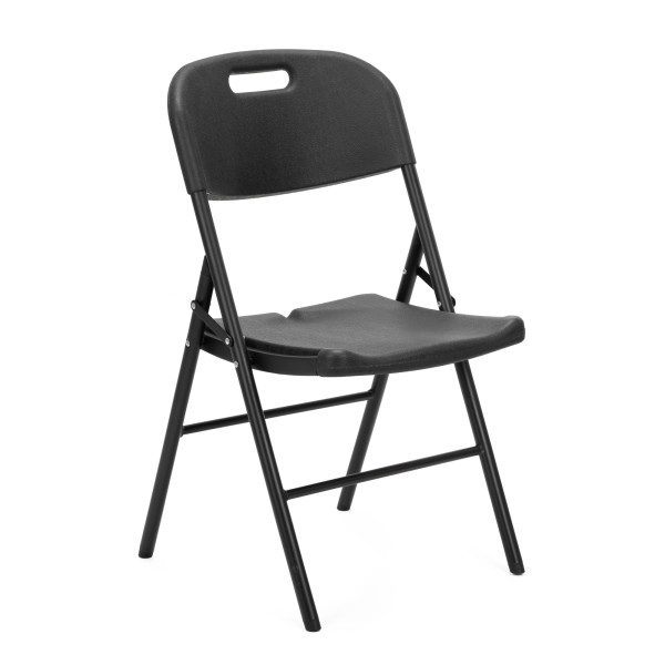 Krzesło cateringowe składane turystyczne do ogrodu czarne 508362