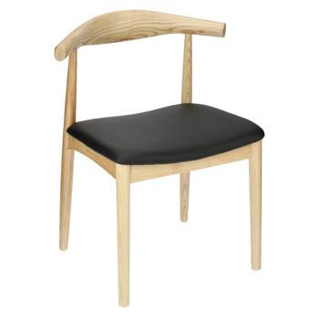 Krzesło Codo insp. Elbow Chair naturalny/czarny drewniane 73791