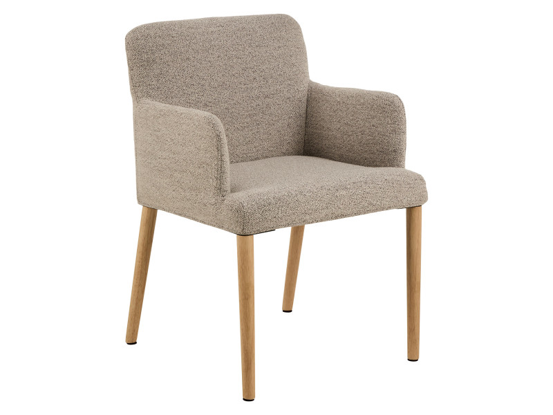 Krzesło Comforta tapicerowane z podłokietnikami, tkanina Beige 60 767514