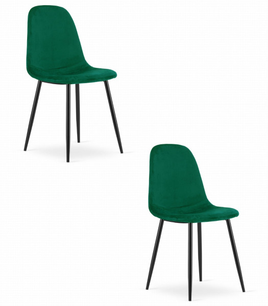 Krzesło COMO - ciemna zieleń aksamit x 2 314147