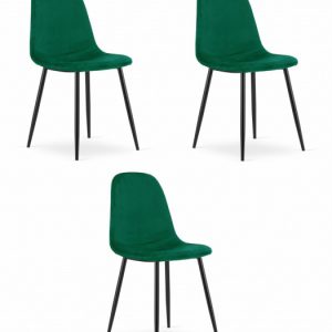 Krzesło COMO – ciemna zieleń aksamit x 3 314112 Krzesło COMO – ciemna zieleń aksamit x 3 314112