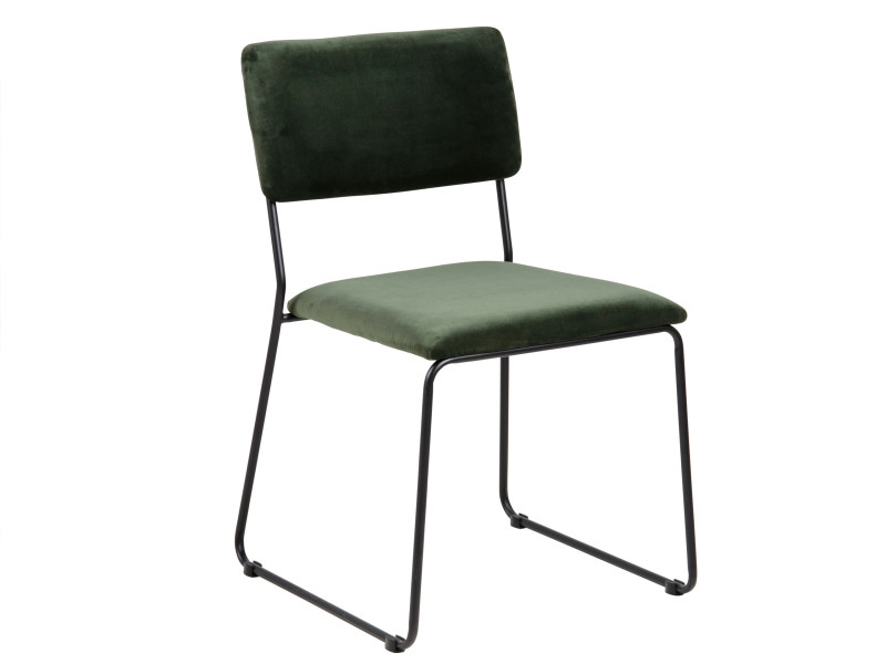 Krzesło Cortina tapicerowane, tkanina Forest green 68 756147