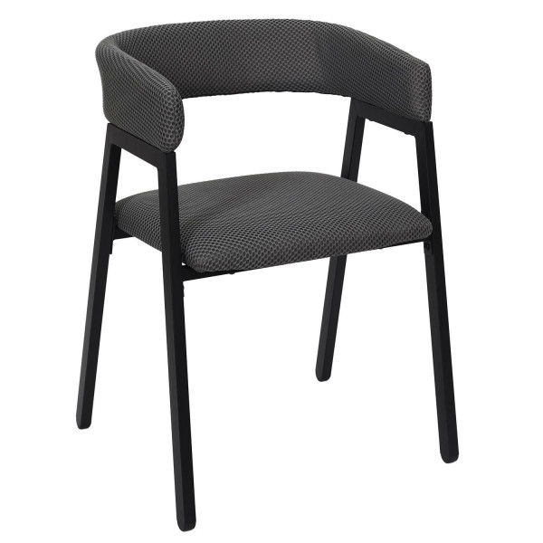 Krzesło craft szare tkanina dystansowana 3d podłokietniki 717065