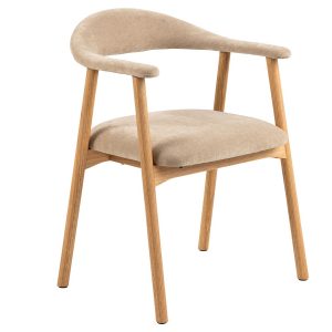 Krzesło dębowe Scandi line z podłokietnikami, tapicerowane, Danny beige 3 759563 Krzesło dębowe Scandi line z podłokietnikami, tapicerowane, Danny beige 3 759563