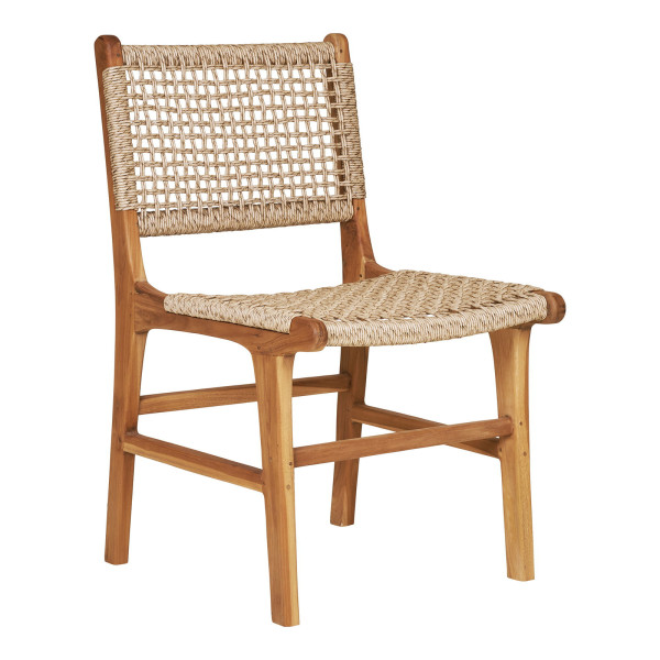 KRZESŁO Derby Z DREWNA TEKOWEGO naturalne RATTAN 656770