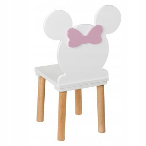 Krzesło dla dzieci Miki drewniane, białe – 60 cm 401132 Krzesło dla dzieci Miki drewniane, białe – 60 cm 401132