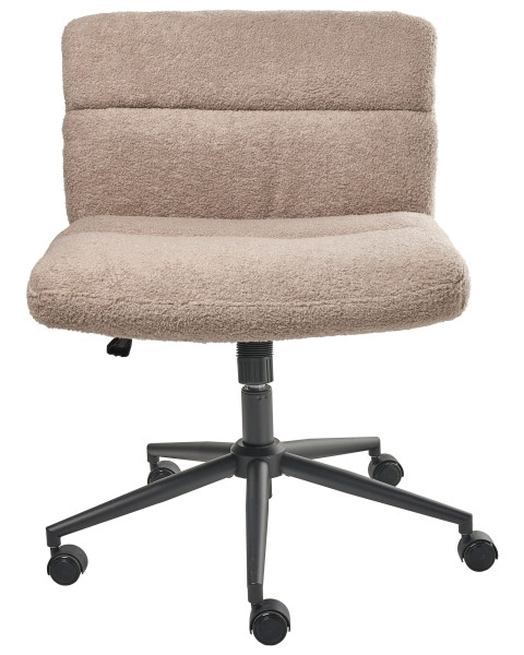 Krzesło do biura domowego beżowe boucle 823395