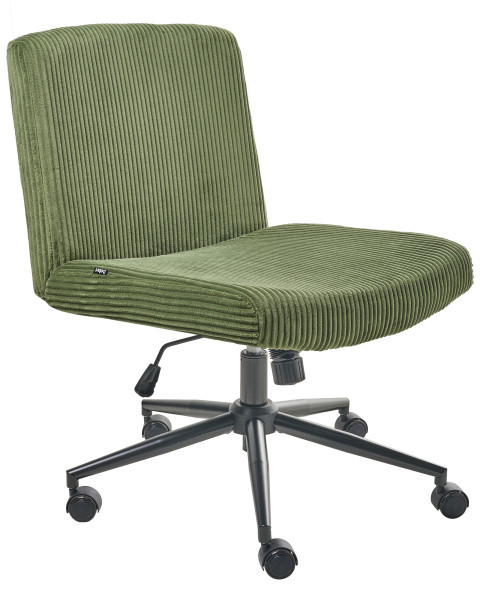 Krzesło do biura domowego sztruks zielone 792818