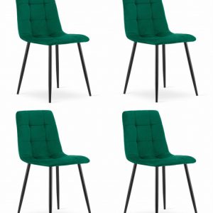 Krzesło Do Jadalni Kuchni Salonu Kara – Ciemna Zieleń Aksamit X 4 708774 Krzesło Do Jadalni Kuchni Salonu Kara – Ciemna Zieleń Aksamit X 4 708774