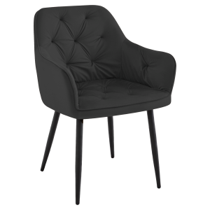 Krzesło do salonu jadalni velvet Julia III czarne metalowe nogi 990038 Krzesło do salonu jadalni velvet Julia III czarne metalowe nogi 990038