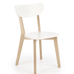 Krzesło drewniane BUGGI białe/buk 868494 Krzesło drewniane BUGGI białe/buk 868494