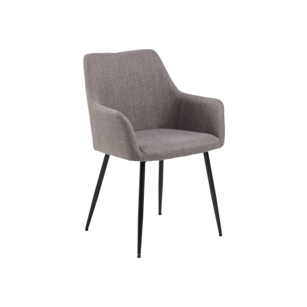 Krzesło ELVAR w tkaninie szare 59x59x85 cm HOMLA 1036554