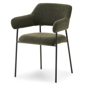 Krzesło Erwin zielony boucle, podstawa czarny 822363 Krzesło Erwin zielony boucle, podstawa czarny 822363