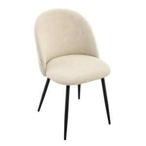 Krzesło FIORA w tkaninie beżowe 49x56x80 cm HOMLA 910508 Krzesło FIORA w tkaninie beżowe 49x56x80 cm HOMLA 910508