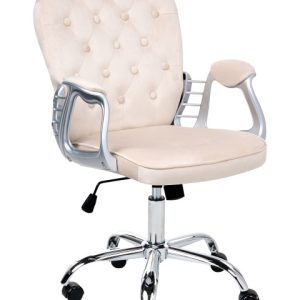 Krzesło fotel biurowe regulowane beżowe 653183 Krzesło fotel biurowe regulowane beżowe 653183