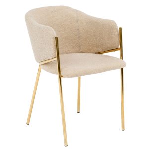 Krzesło Glamour DC-2144 quelle, złote nogi, beż #5 781906 Krzesło Glamour DC-2144 quelle, złote nogi, beż #5 781906