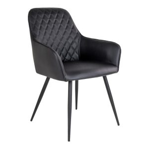 KRZESŁO Harbo czarne PIKOWANE ekoskóra nowoczesne glamour 652414 KRZESŁO Harbo czarne PIKOWANE ekoskóra nowoczesne glamour 652414