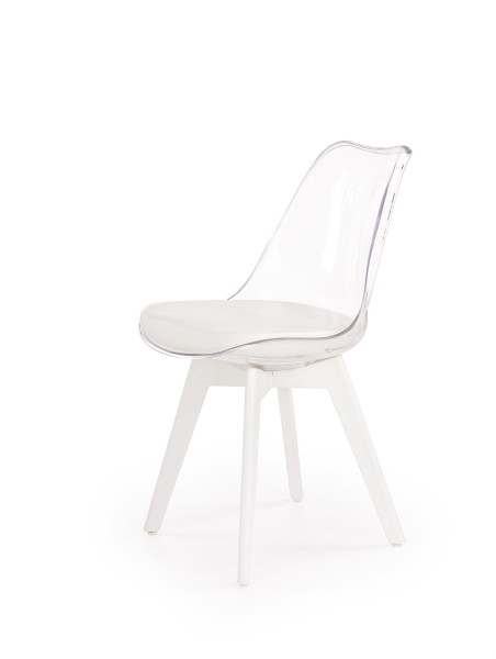 Krzesło K245 białe/transparentne 859087