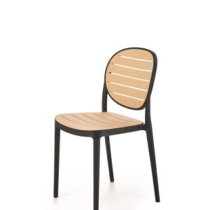 Krzesło K529 czarne/beżowe z tworzywa PVC 1004547 Krzesło K529 czarne/beżowe z tworzywa PVC 1004547