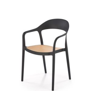 Krzesło K530 czarne/beżowe z tworzywa PVC 1003594 Krzesło K530 czarne/beżowe z tworzywa PVC 1003594