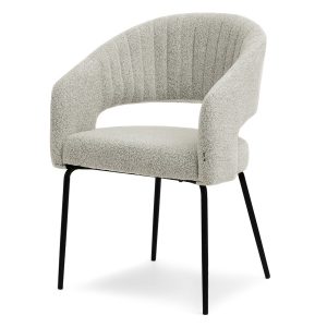Krzesło Kali Beż Boucle, Podstawa Czarny 342477 Krzesło Kali Beż Boucle, Podstawa Czarny 342477
