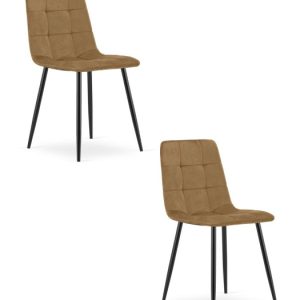 Krzesło Kara – Brązowy Aksamit / Nogi Czarne X 2 785308 Krzesło Kara – Brązowy Aksamit / Nogi Czarne X 2 785308