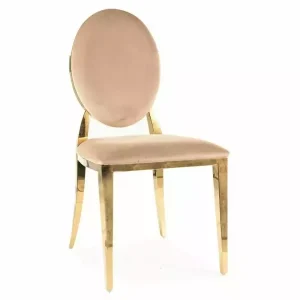 Krzesło KING VELVET beżowe/ złote 864751 Krzesło KING VELVET beżowe/ złote 864751