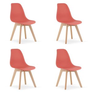 Krzesło KITO cynober / nogi naturalne x 4 783590 Krzesło KITO cynober / nogi naturalne x 4 783590