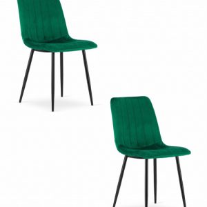 Krzesło LAVA – ciemna zieleń aksamit x 2 314132 Krzesło LAVA – ciemna zieleń aksamit x 2 314132