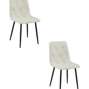 Krzesło Libra – Beż Materiał / Nogi Czarne X 2 783549 Krzesło Libra – Beż Materiał / Nogi Czarne X 2 783549